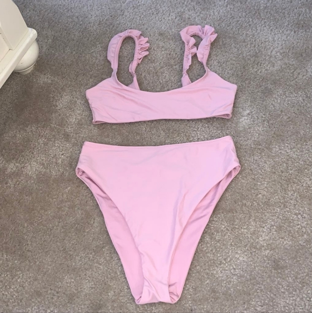 NWOT Aerie High Waisted Pink Bikini